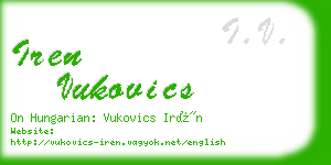 iren vukovics business card